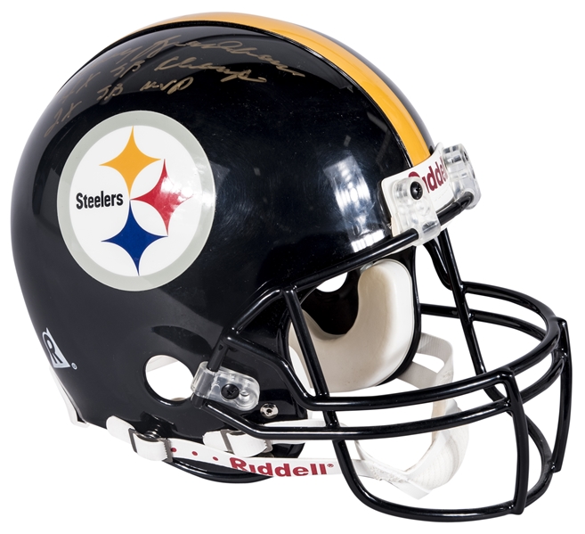 Lot Detail - Terry Bradshaw Signed & Inscribed Pittsburgh Steelers Full  Size Helmet (Tristar)
