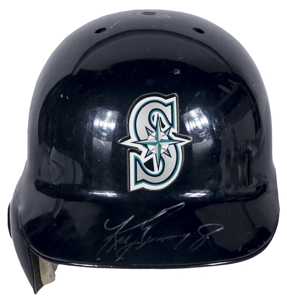 Lot Detail - 1995 Ken Griffey Jr Game Used Seattle Mariners Batting Helmet  (JT Sports & Beckett)
