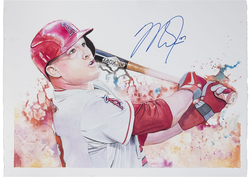 Mike trout Signed autographed angels Baseball Beckett COA