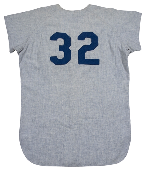 A well-preserved 1956 Sandy Koufax Brooklyn Dodgers game-worn jersey pushed  to $345,233. Considered of the most historicall…