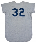 1963 Sandy Koufax Game Used And Signed Los Angeles Dodgers Road Jersey (MEARS A 9.5 & Beckett)Cy Young and MVP Season