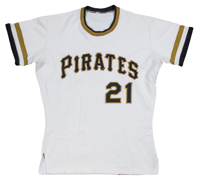 Lot Detail - 1966 Pittsburgh Pirates Road Flannel Jersey With Possible  Attribution to Roberto Clemente (MVP Season)