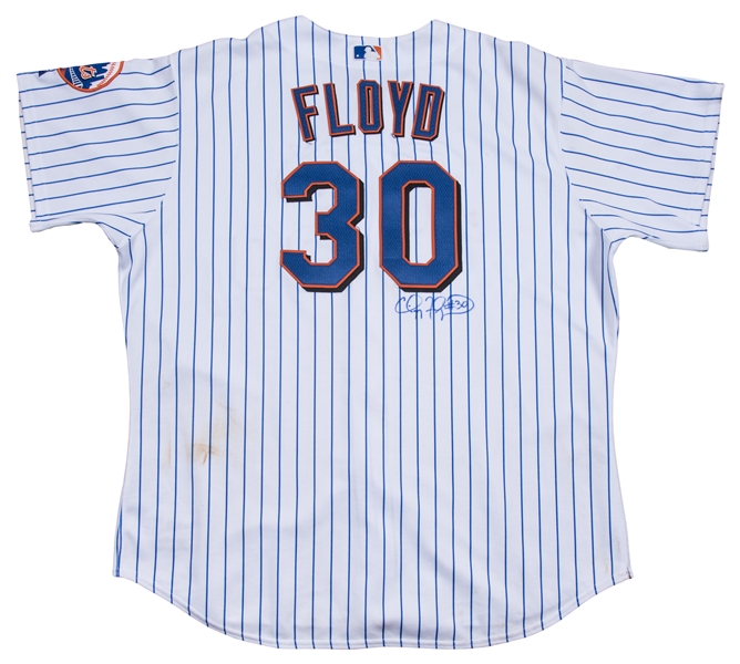 Lot Detail - Lot of (4) Cliff Floyd Game Used & Signed New York Mets Home  Jersey, Batting Helmet, Wrist Band & Cap (Mets-Steiner & Beckett)