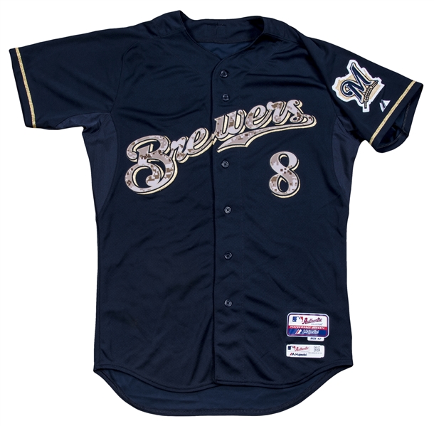 Lot Detail - 2015 Ryan Braun Game Used Milwaukee Brewers Alternate Jersey  Used On 5/25/15 For Career Home Run #242 (MLB Authenticated)