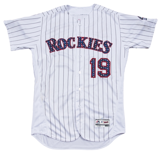 Lot Detail - 2017 Charlie Blackmon Game Used Colorado Rockies Alternate  Jersey Used On 7/3-7/4 For Career Home Run #92 (MLB Authenticated & MEARS  A10)
