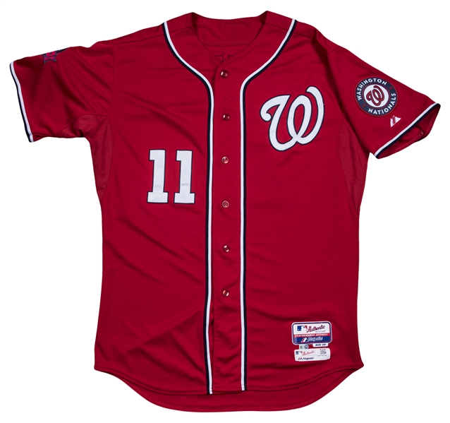 Lot Detail - 2015 Ryan Zimmerman Game Used Washington Nationals Alternate  Jersey (MLB Authenticated & MEARS A10)