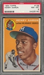 1954 Topps #128 Hank Aaron Rookie Card – PSA NM-MT 8