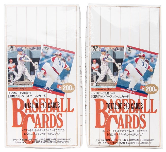 Lot Detail - 1993 BBM Baseball Unopened 30-Count Wax Boxes Pair (2)