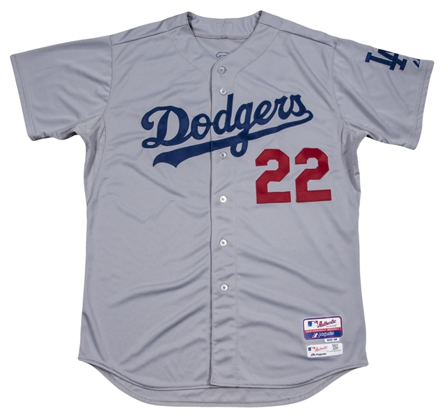 2015 Clayton Kershaw Game Worn Los Angeles Dodgers Jersey with MLB, Lot  #81431