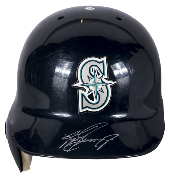 1996 Ken Griffey Jr Game Used & Signed Seattle Mariners Batting Helmet (JT Sports & Beckett)
