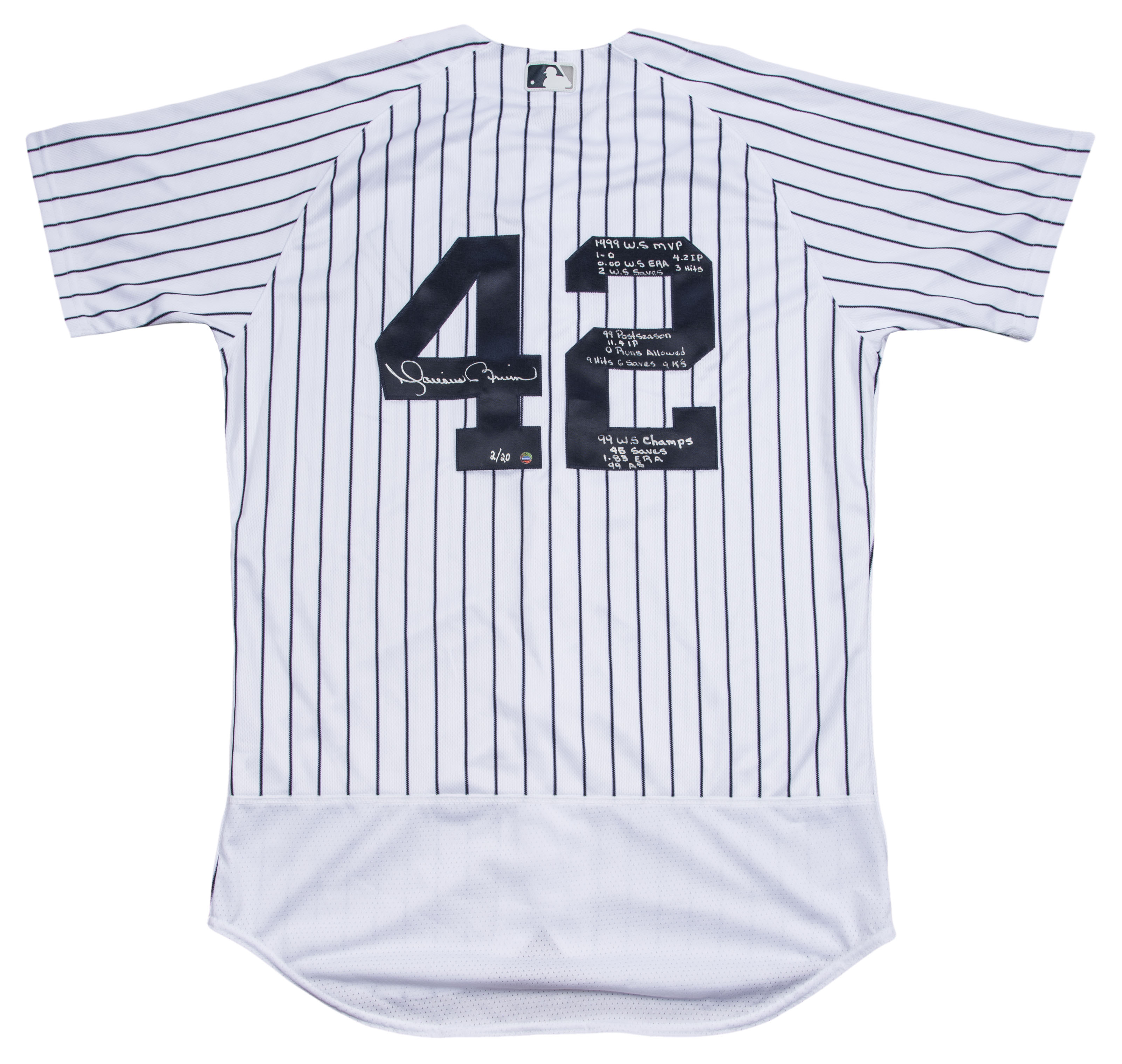 Lot Detail - Mariano Rivera Signed New York Yankees Home Jersey ...