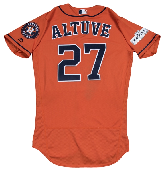 Jose Altuve 2022 Game-Used Jersey. ALCS Game 4.