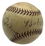Babe Ruth & Lou Gehrig Signed 1927 OAL Ban Johnson Baseball, One Of The Finest To Surface! (JSA) 