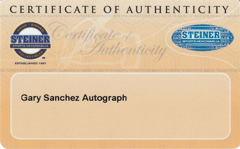 Lot Detail - Gary Sanchez Single Signed New York Yankees Home