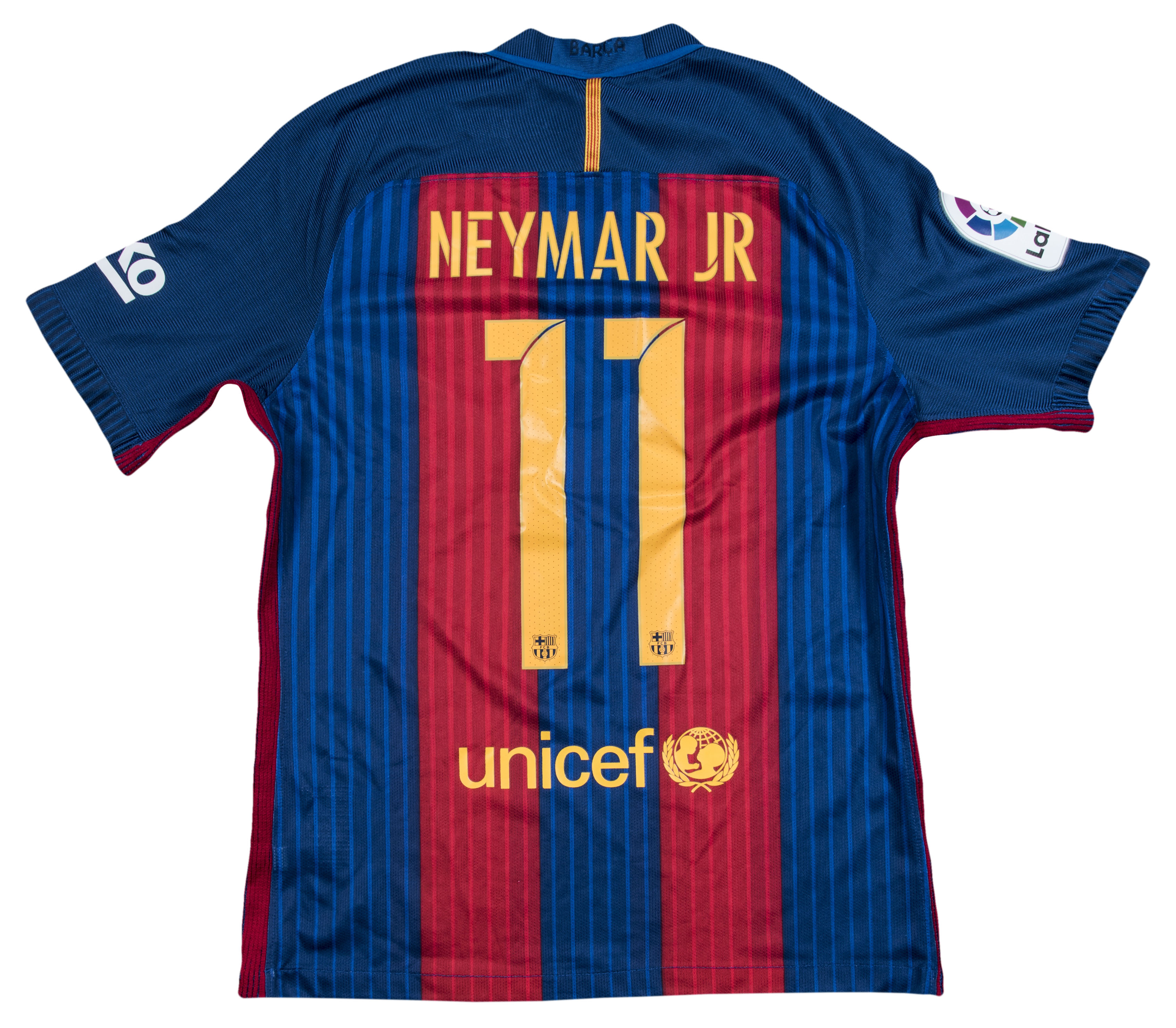 Lot Detail - 2016-17 Neymar Jr Match Worn FC Barcelona La Liga Jersey ...