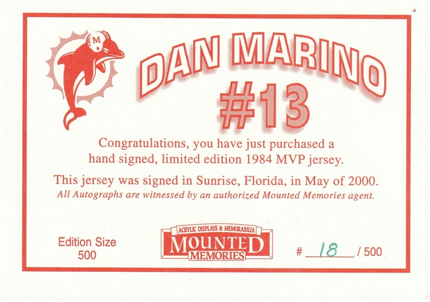 Dan Marino Signed Miami Dolphins Home / Away Jersey (JSA) 9xPro Bowl Q –  Super Sports Center