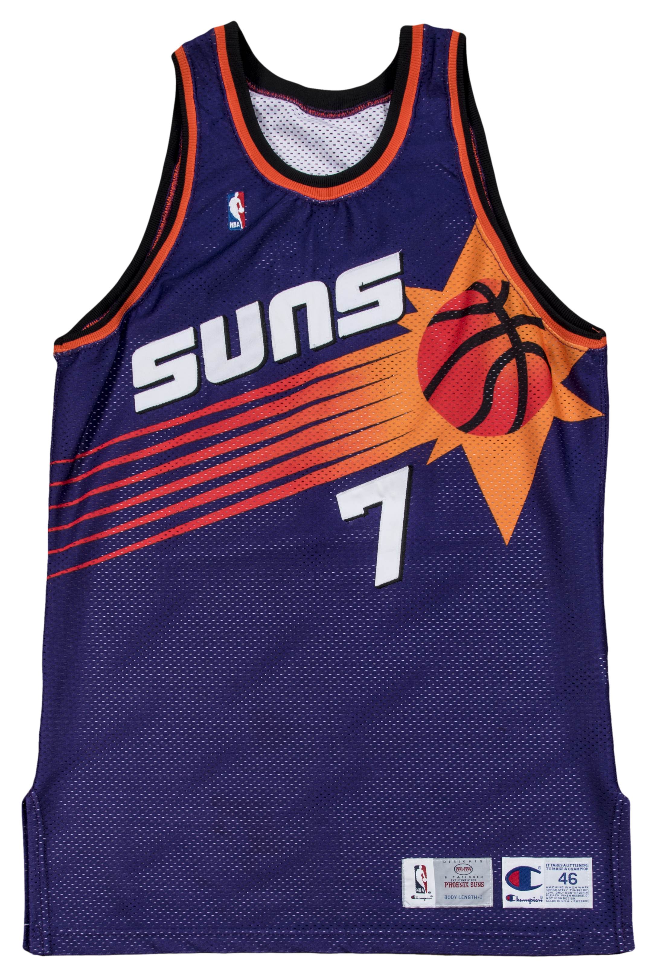 Lot Detail - 1993-94 Kevin Johnson Game Used Phoenix Suns Road Jersey