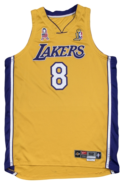 Lot Detail - 2001-02 Kobe Bryant NBA Finals Game Used & Signed Los ...