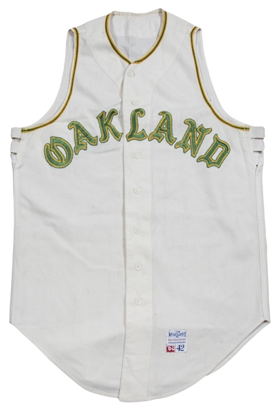 Lot Detail - 1968 John McNamara Game Used Oakland A's Home Jersey (MEARS  A10)
