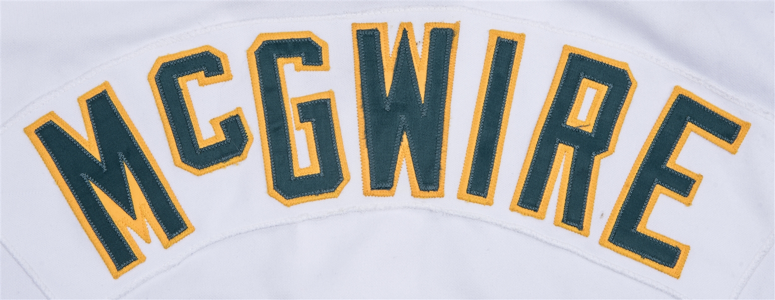 Lot Detail - 1993 Mark McGwire Game Used Oakland A's Home Jersey