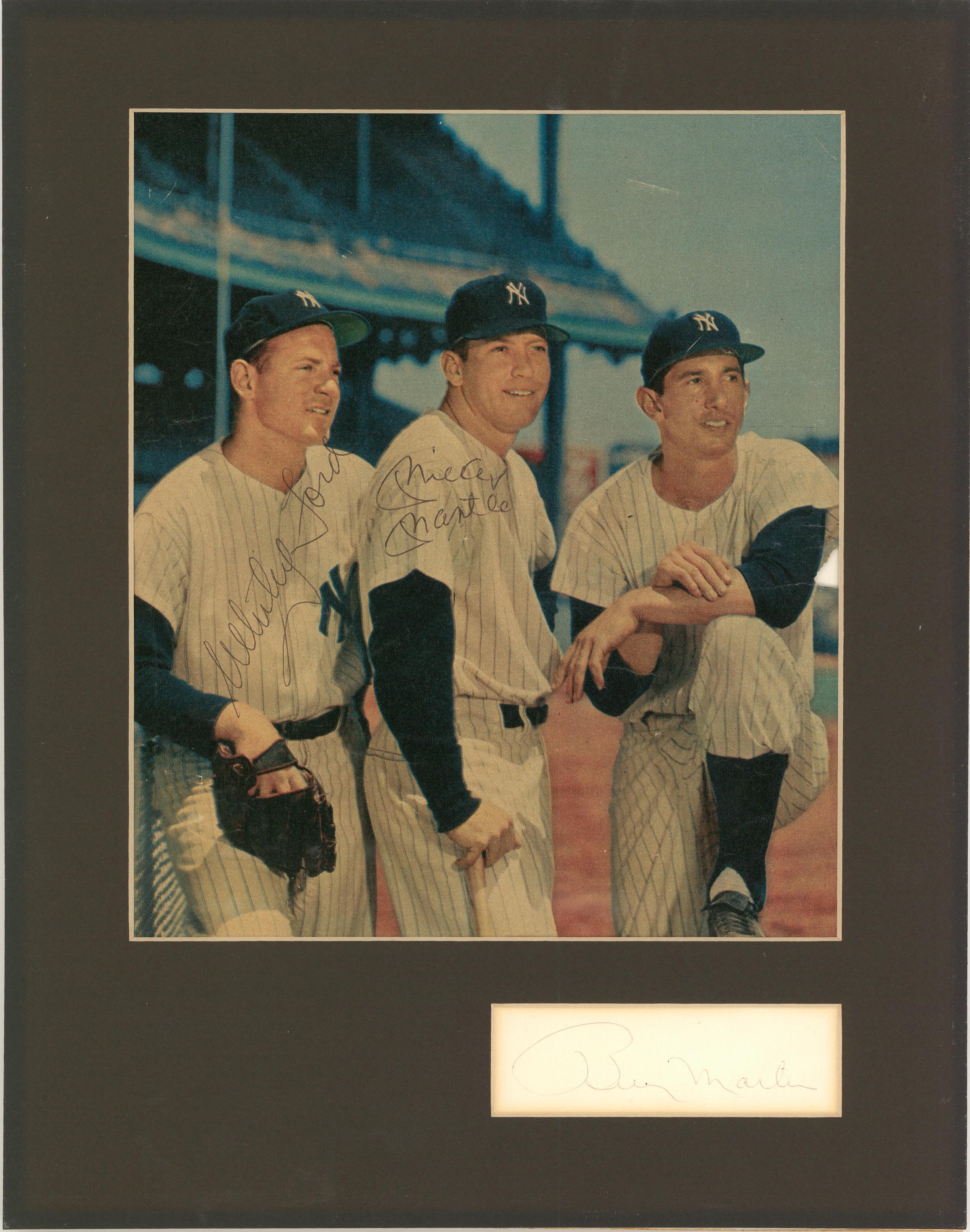 Lot Detail - Whitey Ford & Mickey Mantle Signed Magazine Page With