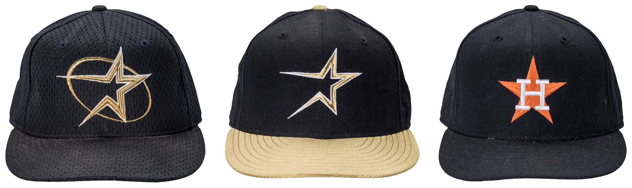 Lot Detail - Lot of (3) Craig Biggio Game Used Houston Astros Caps