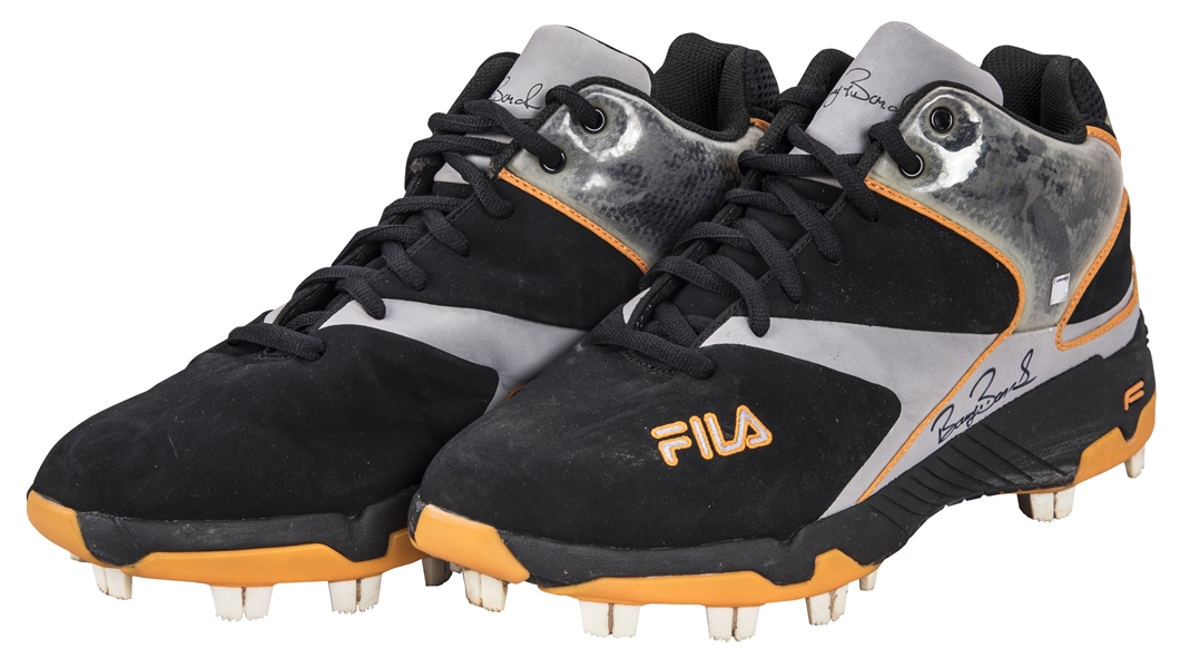 Lot Detail - Barry Bonds Game Used and Signed Fila Cleats