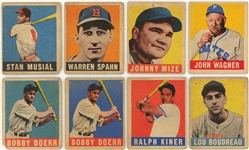 1948-49 Leaf Baseball Collection (54) Including Hall of Famers 
