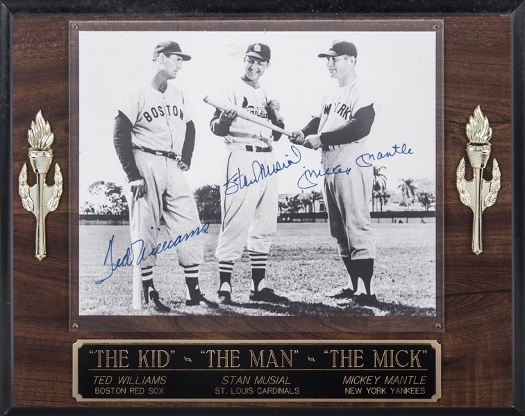 Mickey Mantle & Ted Williams // New York Yankees + Boston Red Sox //  Autographed Photograph + Framed - Sports Memorabilia - Touch of Modern