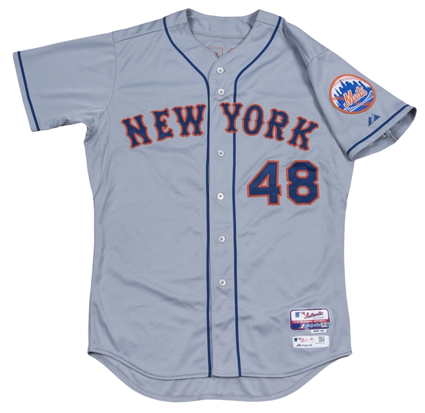 Lot Detail - 2015 Jacob deGrom Game Used New York Mets Road Jersey