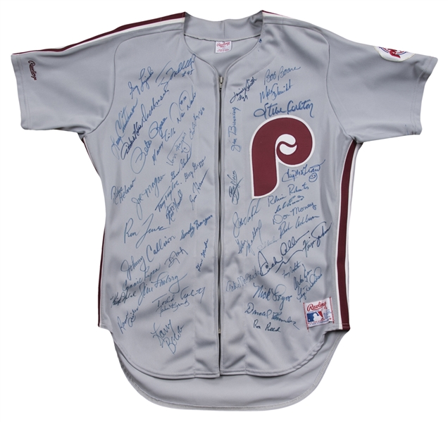 1980's Mike Schmidt Signed Rawlings Philadelphia Phillies Game Jersey —  Showpieces Sports