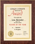 1969 Coach & Athlete Magazine Player of the Year Award Presented To Kareem Abdul-Jabbar/Lew Alcindor (Abdul-Jabbar LOA)