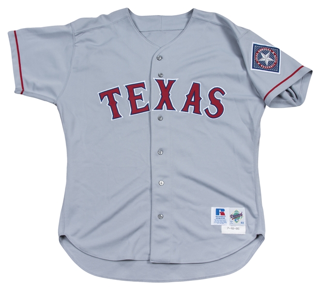Lot Detail - 1996 Ivan Pudge Rodriguez Game Used Texas Rangers Road Jersey