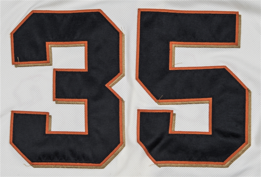 2021 Game Used City Connect Jersey worn by #35 Brandon Crawford on 7/9 vs.  WSH, 7/10 vs. WSH - HR #18 of 2021, 7/11 vs. WSH & 9/14 vs. SD - Size 48