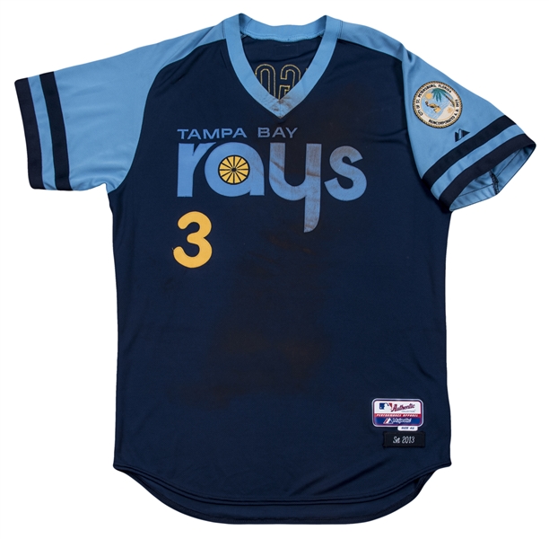Lot Detail - 2013 Evan Longoria Game Used & Signed Tampa Bay Rays Turn Back  The Clock Uniform (MLB Authenticated & JSA)