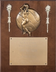 1969 11th Annual Maurice Stokes Basketball Game Plaque Presented To Lew Alcindor (Abdul-Jabbar LOA)