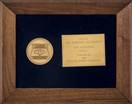 1967-68 Wheaties Sports Federation NABC Basketball All-American Award Presented To Lew Alcindor (Abdul-Jabbar LOA)