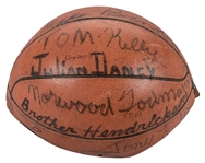 1964 Power Memorial Academy Basketball Team Signed Basketball Presented To Lew Alcindor For Scoring, 2,000 Points (Abdul-Jabbar LOA)