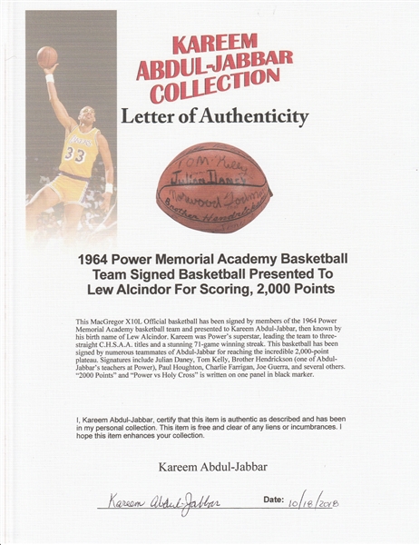 DIANRUO Lew Alcindor #33 Power Memorial High School Basketball Jersey