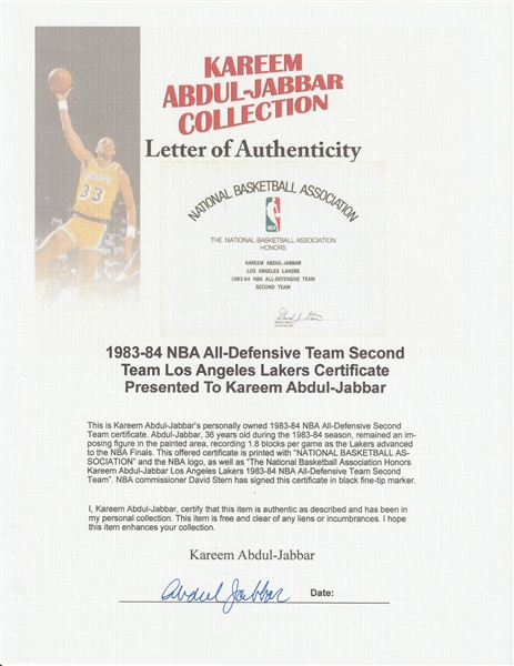 Kareem Abdul-Jabbar Los Angeles Lakers 1983-84