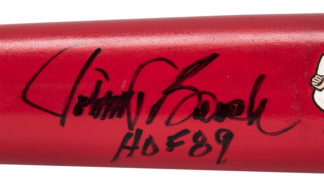 Johnny Bench Signed Reds 34x42 Custom Framed Career Highlight Stat Jersey  Inscribed HOF 89 (JSA COA)