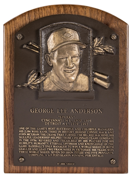 Lot Detail - Sparky Anderson's Baseball Hall of Fame Induction
