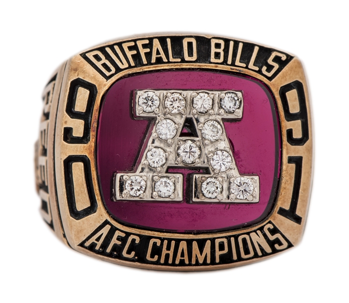 Lot Detail - 1991 Buffalo Bills AFC Championship Ring Given To Andre Reed  (Reed LOA)