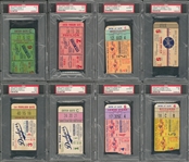 1952-1964 Mickey Mantle World Series Career Home Run Collection Of 16 Ticket Stubs (PSA/DNA)