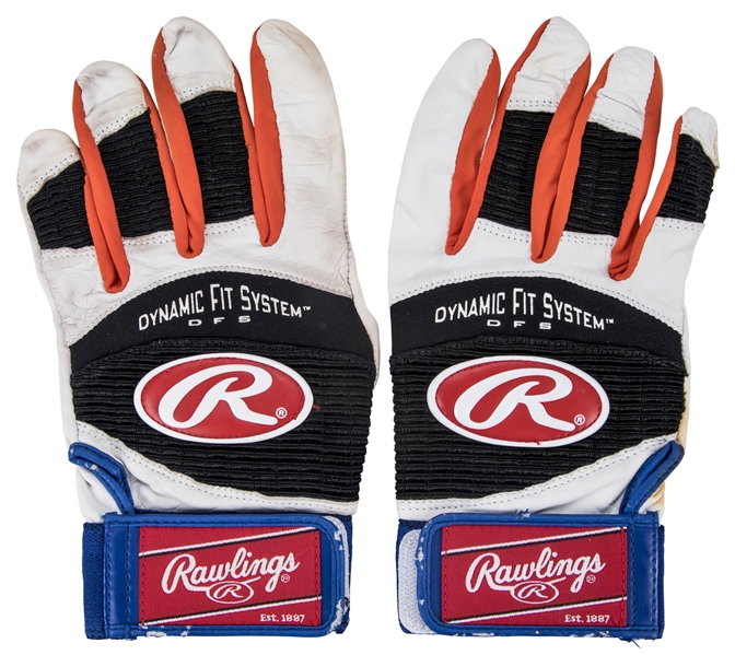 Lot Detail - 2004 Mike Piazza Game Used Rawlings Batting Gloves