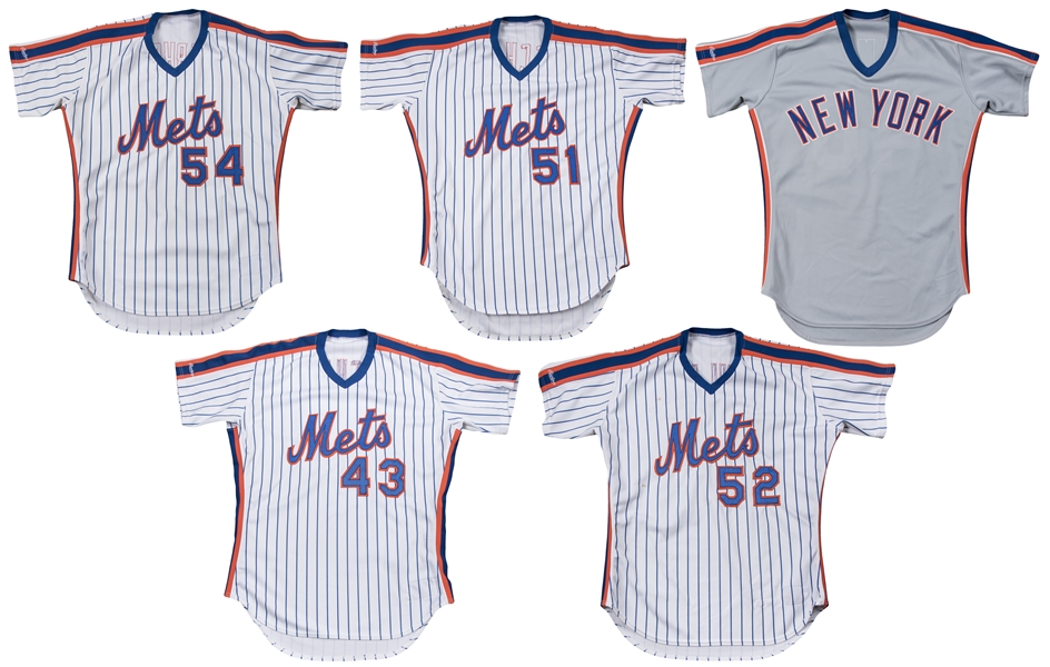 Lot Detail - Lot of (5) 1987-1989 New York Mets Game Used Home