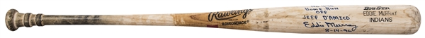 1995-96 Eddie Murray Game Used, Signed & Inscribed Rawlings 456A Model Bat Used To Hit Career Home Run #496 On 8/14/96 (PSA/DNA GU 10, Beckett & Murray LOA) 