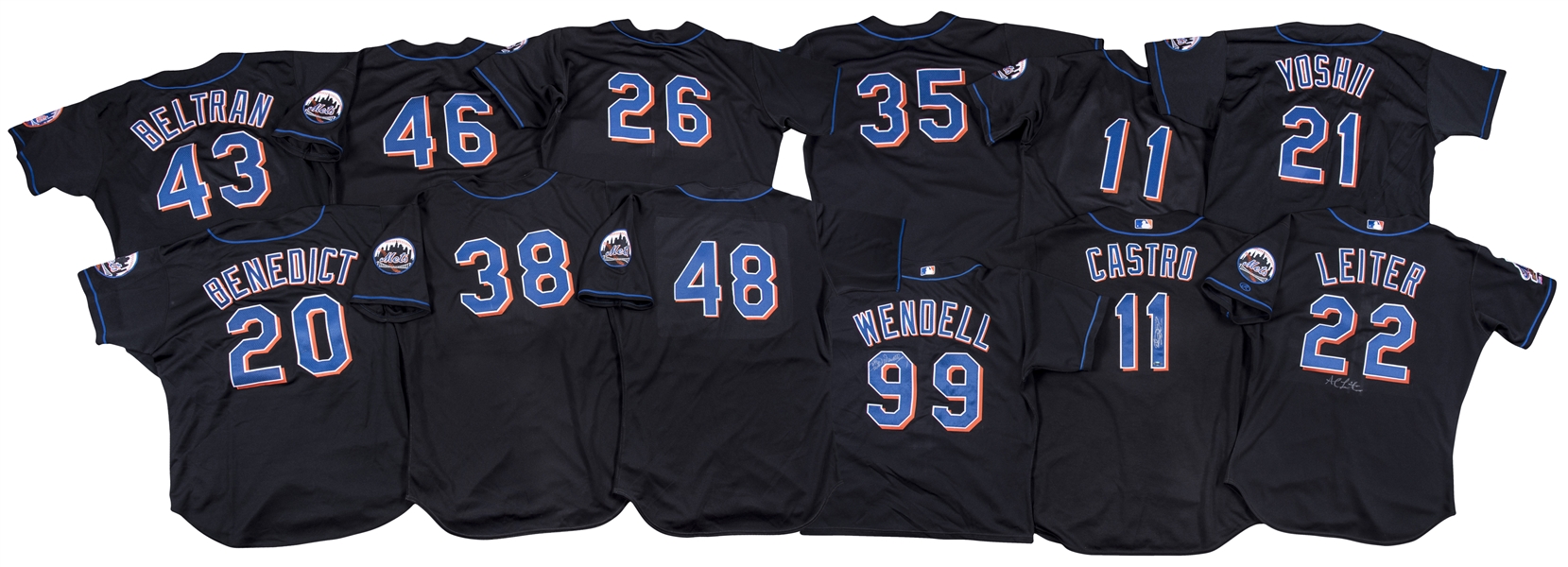 Lot Detail - Lot of (12) 1999-2006 New York Mets Game Used Black Alternate  Jerseys - 3 Signed (JSA)