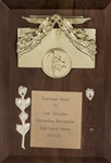 1964-65 Outstanding Metropolitan High School Athlete Courtsmen Award Presented To Lew Alcindor (Abdul-Jabbar LOA)