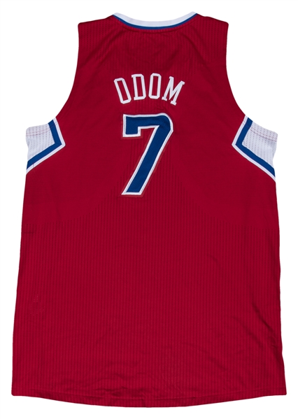 Lamar Odom Game-Used Los Angeles Clippers Warm Up Jersey (Rene Nezhoda LOA)